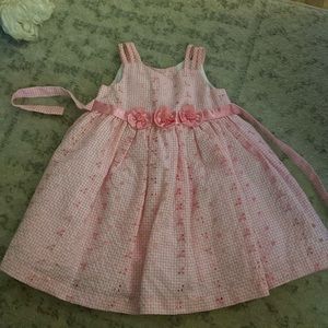 Pink and White fancy baby dress